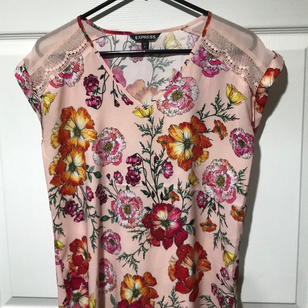 Pink Floral Blouse